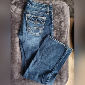 Silver Jeans Women's Classic Blue Boot Cut Jeans Avery Slim Boot Size 31x31